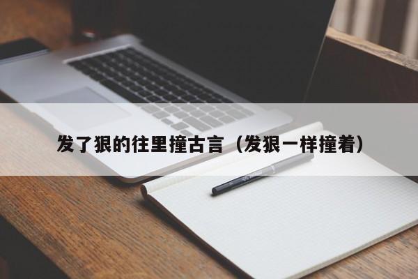 发了狠的往里撞古言(发狠一样撞着)