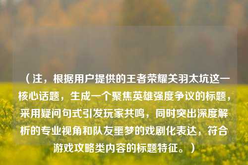 （注，根据用户提供的王者荣耀关羽太坑这一核心话题，生成一个聚焦英雄强度争议的标题，采用疑问句式引发玩家共鸣，同时突出深度解析的专业视角和队友噩梦的戏剧化表达，符合游戏攻略类内容的标题特征。）