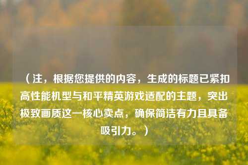 （注，根据您提供的内容，生成的标题已紧扣高性能机型与和平精英游戏适配的主题，突出极致画质这一核心卖点，确保简洁有力且具备吸引力。）