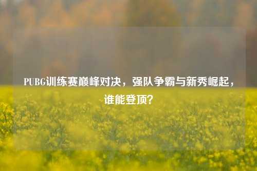 PUBG训练赛巅峰对决，强队争霸与新秀崛起，谁能登顶？