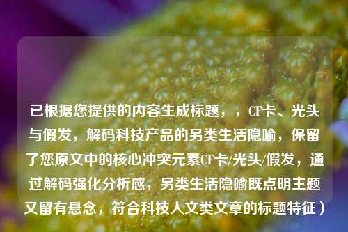 已根据您提供的内容生成标题，，CF卡、光头与假发，解码科技产品的另类生活隐喻，保留了您原文中的核心冲突元素CF卡/光头/假发，通过解码强化分析感，另类生活隐喻既点明主题又留有悬念，符合科技人文类文章的标题特征）