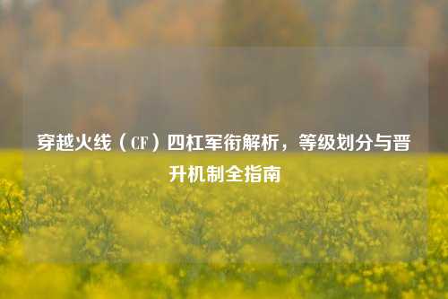穿越火线（CF）四杠军衔解析，等级划分与晋升机制全指南
