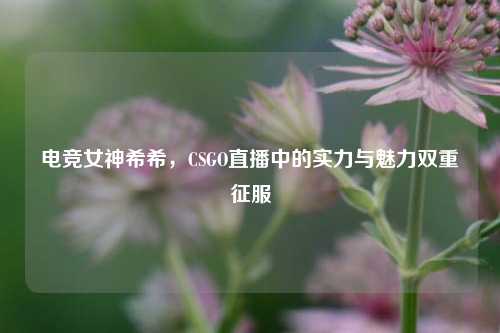 电竞女神希希，CSGO直播中的实力与魅力双重征服