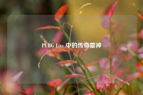 PUBG Lite 中的传奇雷神