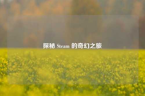 探秘 Steam 的奇幻之旅