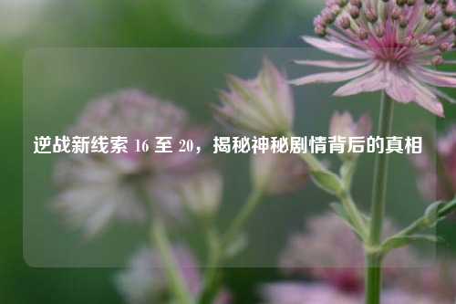 逆战新线索 16 至 20，揭秘神秘剧情背后的真相