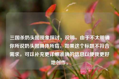 三国杀奶头图现象探讨，说明，由于不太明确你所说奶头图具体所指，如果这个标题不符合需求，可以补充更详细准确的信息以便我更好地创作。