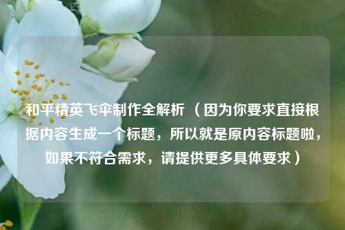 和平精英飞伞 *** 全解析 （因为你要求直接根据内容生成一个标题，所以就是原内容标题啦，如果不符合需求，请提供更多具体要求）