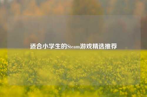 适合小学生的Steam游戏精选推荐