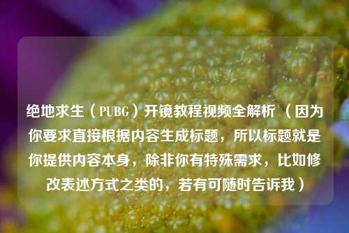 绝地求生（PUBG）开镜教程视频全解析 （因为你要求直接根据内容生成标题，所以标题就是你提供内容本身，除非你有特殊需求，比如修改表述方式之类的，若有可随时告诉我）