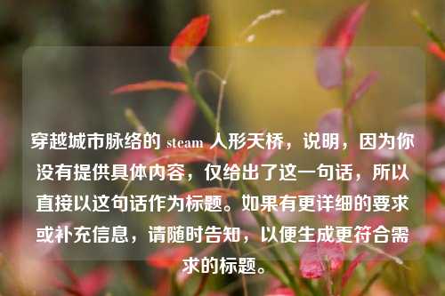 穿越城市脉络的 steam 人形天桥，说明，因为你没有提供具体内容，仅给出了这一句话，所以直接以这句话作为标题。如果有更详细的要求或补充信息，请随时告知，以便生成更符合需求的标题。