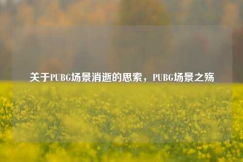 关于PUBG场景消逝的思索，PUBG场景之殇