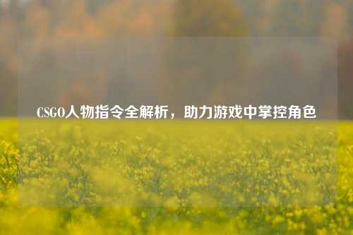 CSGO人物指令全解析，助力游戏中掌控角色