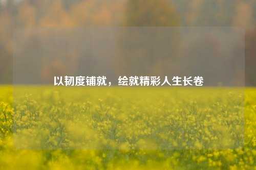 以韧度铺就，绘就精彩人生长卷