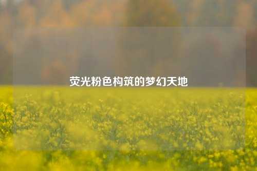 荧光粉色构筑的梦幻天地