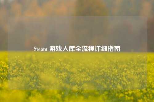 Steam 游戏入库全流程详细指南