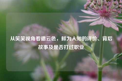 从笑笑视角看德云色，鲜为人知的评价、背后故事及是否打过职业