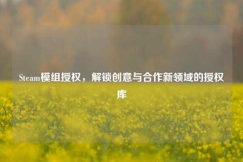 Steam模组授权，解锁创意与合作新领域的授权库