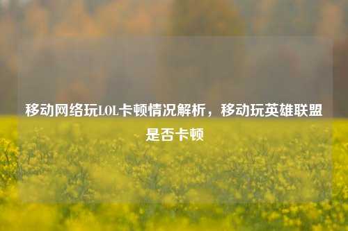 移动 *** 玩LOL卡顿情况解析，移动玩英雄联盟是否卡顿