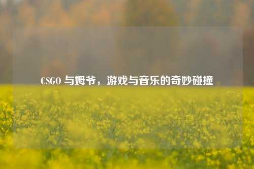 CSGO 与姆爷，游戏与音乐的奇妙碰撞