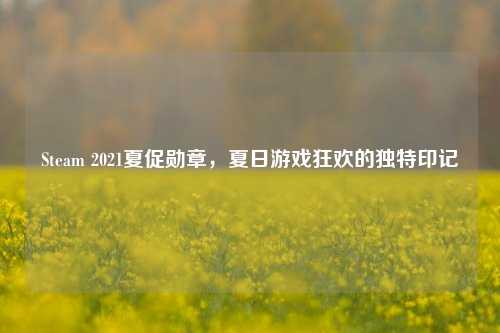 Steam 2021夏促勋章，夏日游戏狂欢的独特印记