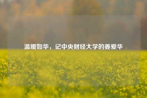 温暖如华，记中央财经大学的姜爱华