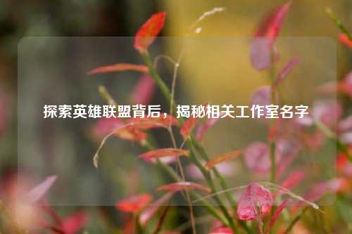 探索英雄联盟背后，揭秘相关工作室名字