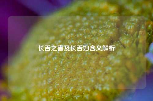 长舌之害及长舌妇含义解析