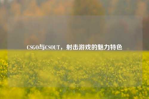 CSGO与CSOUT，射击游戏的魅力特色