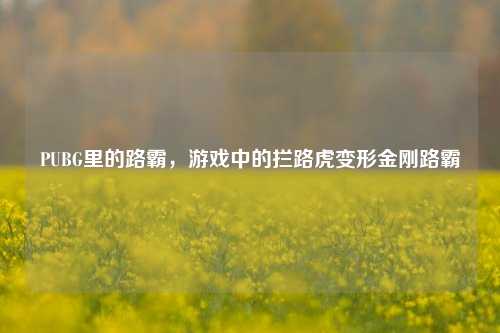 PUBG里的路霸，游戏中的拦路虎变形金刚路霸