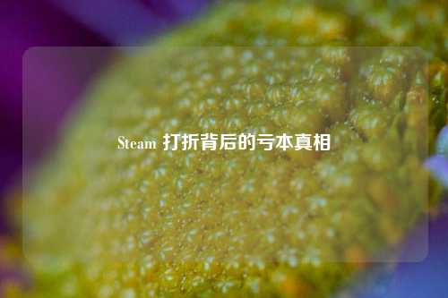 Steam 打折背后的亏本真相