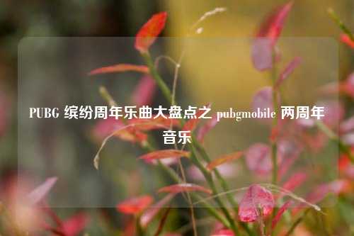 PUBG 缤纷周年乐曲大盘点之 pubgmobile 两周年音乐