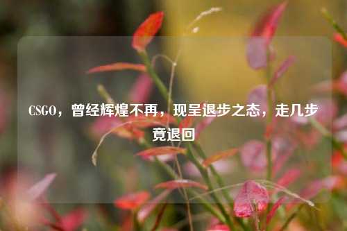 CSGO，曾经辉煌不再，现呈退步之态，走几步竟退回
