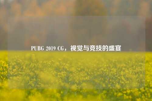 PUBG 2019 CG，视觉与竞技的盛宴