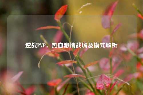 逆战PVP，热血 *** 战场及模式解析
