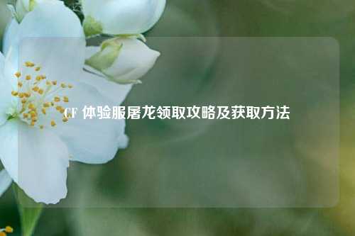 CF 体验服屠龙领取攻略及获取 *** 