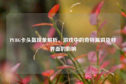PUBG卡头盔现象解析，游戏中的奇特漏洞及对界面的影响