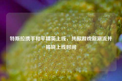 特斯拉携手和平精英上线，共掀游戏新潮流并揭晓上线时间