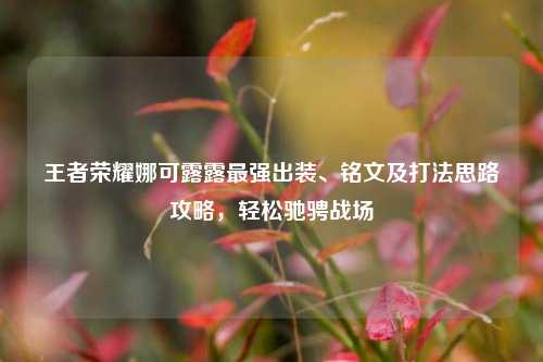 王者荣耀娜可露露最强出装、铭文及打法思路攻略，轻松驰骋战场