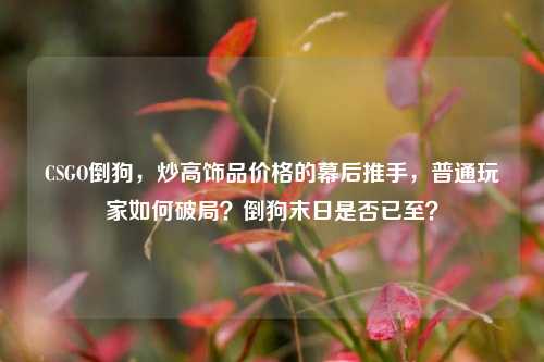 CSGO倒狗，炒高饰品价格的幕后推手，普通玩家如何破局？倒狗末日是否已至？