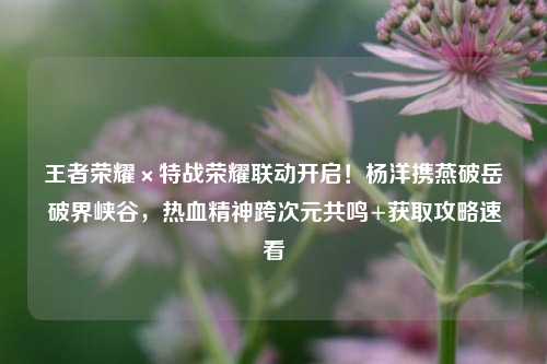 王者荣耀×特战荣耀联动开启！杨洋携燕破岳破界峡谷，热血精神跨次元共鸣+获取攻略速看