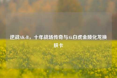 逆战AK-B，十年战场传奇与Ak白虎金陵化龙换肤卡