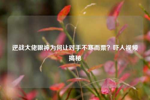 逆战大佬眼神为何让对手不寒而栗？吓人视频揭秘