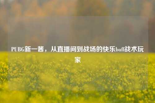 PUBG新一酱，从直播间到战场的快乐buff战术玩家