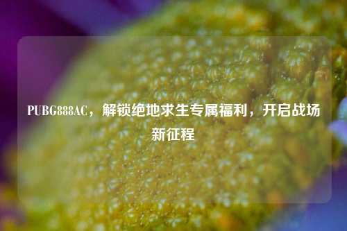 PUBG888AC，解锁绝地求生专属福利，开启战场新征程