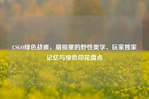 CSGO绿色战痕,磨损里的野性美学、玩家独家记忆与绿色印花盘点