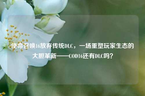 使命召唤16放弃传统DLC，一场重塑玩家生态的大胆革新——COD16还有DLC吗？