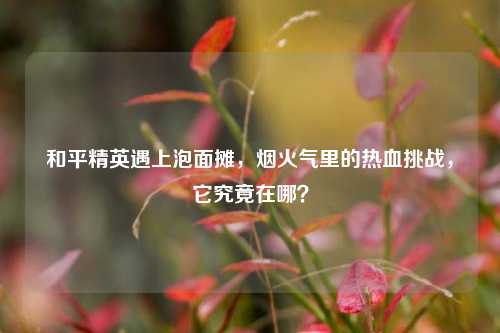 和平精英遇上泡面摊,烟火气里的热血挑战,它究竟在哪?