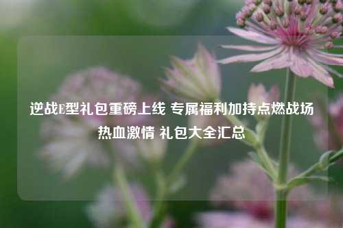 逆战E型礼包重磅上线 专属福利加持点燃战场热血 *** 礼包大全汇总