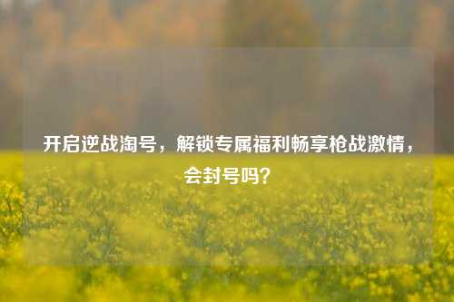 开启逆战淘号，解锁专属福利畅享枪战***，会封号吗？